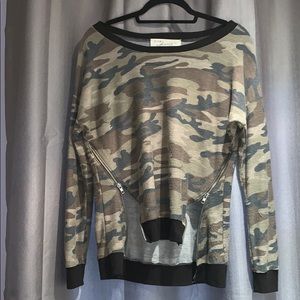 long sleeve camo sweater